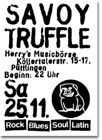 Savoy Truffle - Flugblatt 25. 11. 1995